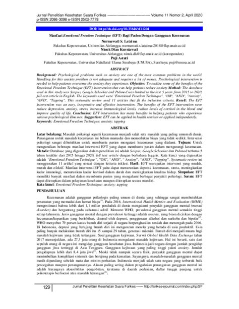 (PDF) Manfaat Emotional Freedom Technique (EFT) Bagi.